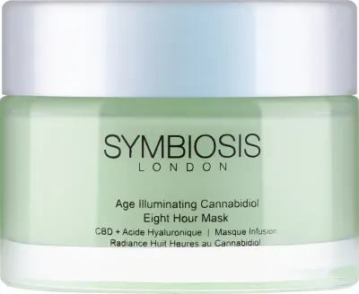 Symbiosis London Age Illuminating Cannabidiol Eight Hour Mask — антивозрастная маска для лица с CBD и гиалуроновой кислотой, 50 мл