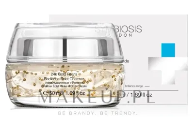Гель для лица Symbiosis London 24k Gold для сияния с частицами золота гиалуронатом и ниацинамидом 50 мл
