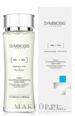 Symbiosis London Instant Smoothing & Enlightening Splash Mask — разглаживающая осветляющая маска-сплэш для лица, 100 мл