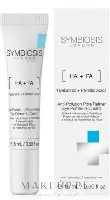 База-крем под макияж для области вокруг глаз Symbiosis London с гиалуроновой кислотой 15 мл