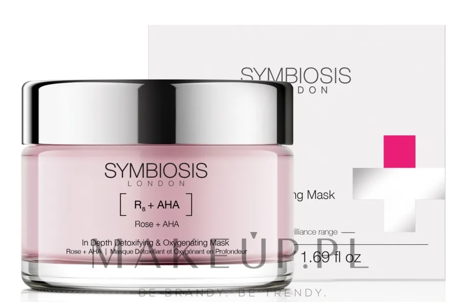 Symbiosis London In Depth Detoxifying & Oxygenating Mask — детокс-маска для лица с розой и AHA-кислотами, 50 мл