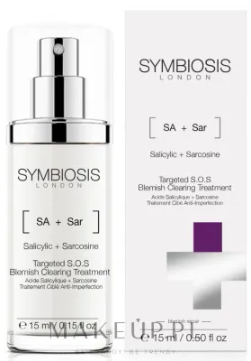 Сыворотка для лица Symbiosis London Targeted S.O.S точечная против воспалений с салициловой кислотой 15 мл