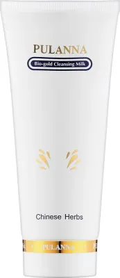 Pulanna Bio-Gold очищающее молочко с коллоидным золотом женьшенем и алоэ для зрелой кожи 90 г