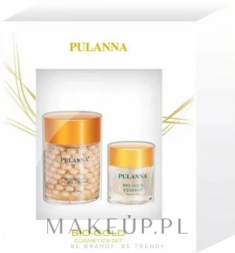 Набор Pulanna Bio-Gold жемчужный крем и гель для глаз с золотом и женьшенем 60+21 г