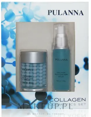 Набор Pulanna Collagen крем и сыворотка с коллагеном эластином и женьшенем 60+30 г