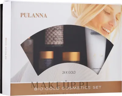 Набор Pulanna Bio-Gold молочко тоник кремы и гель для глаз с золотом и женьшенем 90+60+2x60+21 г