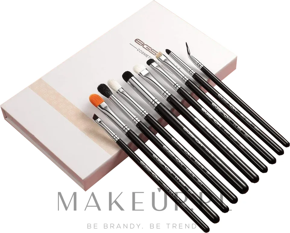 Eigshow Beauty Eigshow Eye Brush Kit Bright Silver - Набор кистей для макияжа Eigshow Eye Brush Kit Bright Silver веганский