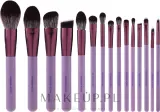 Набор кистей для макияжа Eigshow Beauty Smoke Purple Brush Kit 15 шт — фото 1