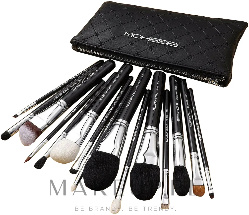 Набор кистей для макияжа Eigshow Beauty Master Series Classic Brush Kit Bright Silver 15 шт