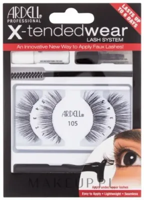 Набор накладных ресниц Ardell X-Tended Wear 105 с клеем аппликатором и ремувером