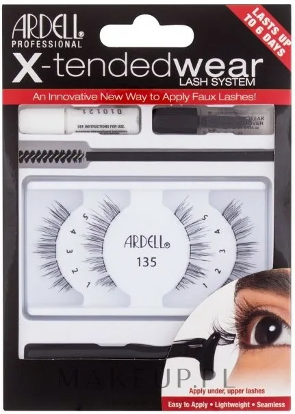 Набор накладных ресниц Ardell X-Tended Wear 135 с клеем аппликатором и ремувером