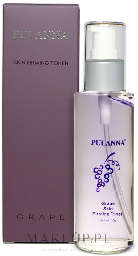 Тоник для лица Pulanna Grape Skin Firming Toner укрепляющий, ночной, с виноградом, 60 мл, Польша