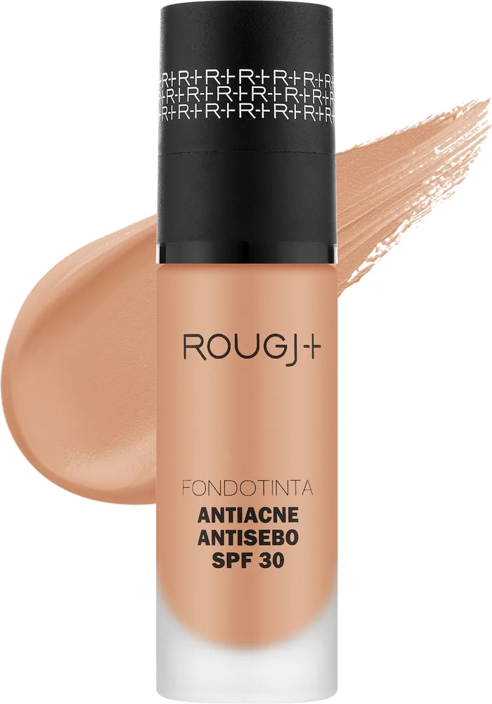 Тональный флюид Rougj+ Glamtech Antiacne Antisebo для жирной кожи SPF 30, 30 мл, оттенок Beige