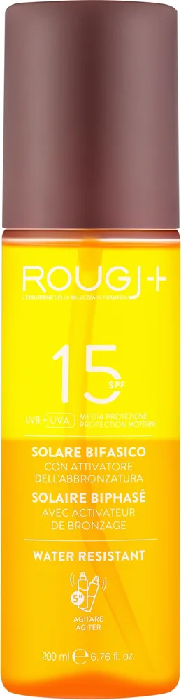 Rougj+ Two-Phase Sun Lotion Medium Protection With Tanning Activator — двухфазный бальзам-активатор загара SPF 15, 100