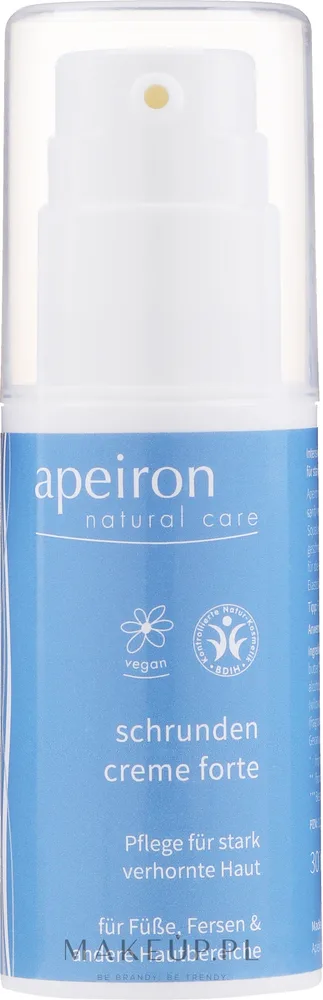 Крем для стоп Apeiron Natural Care восстанавливающий, для огрубевшей кожи, 30 мл