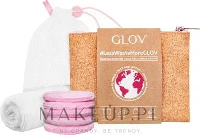 Набор Glov #Less Waste More полотенце из микрофибры 5 многоразовых дисков мешок для стирки и косметичка из пробки