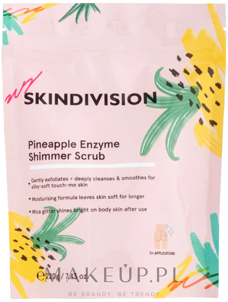 Скраб для тела SkinDivision Pineapple Enzyme Shimmer Scrub с ананасом, 220 г