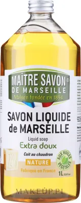 Жидкое марсельское мыло Maitre Savon De Marseille Nature натуральное, 500-1000 мл