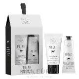 Набор для рук Scottish Fine Soaps Au Lait скраб и крем с маслом ши миндалем и оливой 50+30 мл — фото 1