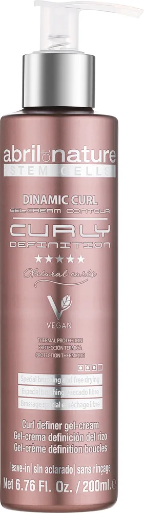 Крем для вьющихся волос Abril et Nature Dinamic Curl подчёркивающий локоны, термозащита, 200 мл