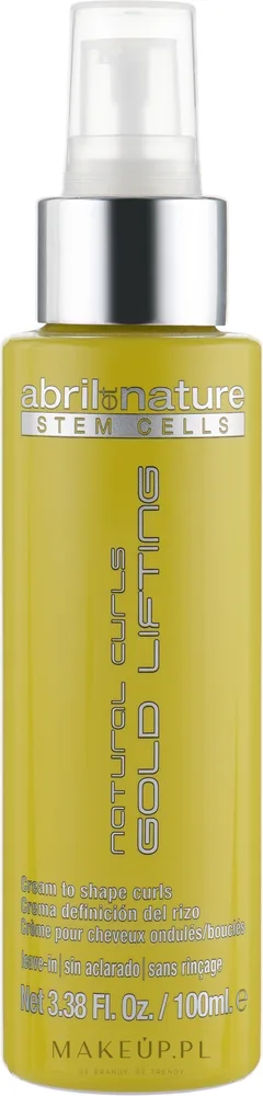Крем для вьющихся волос Abril et Nature Gold Lifting несмываемый, с аргановым маслом, 100 мл