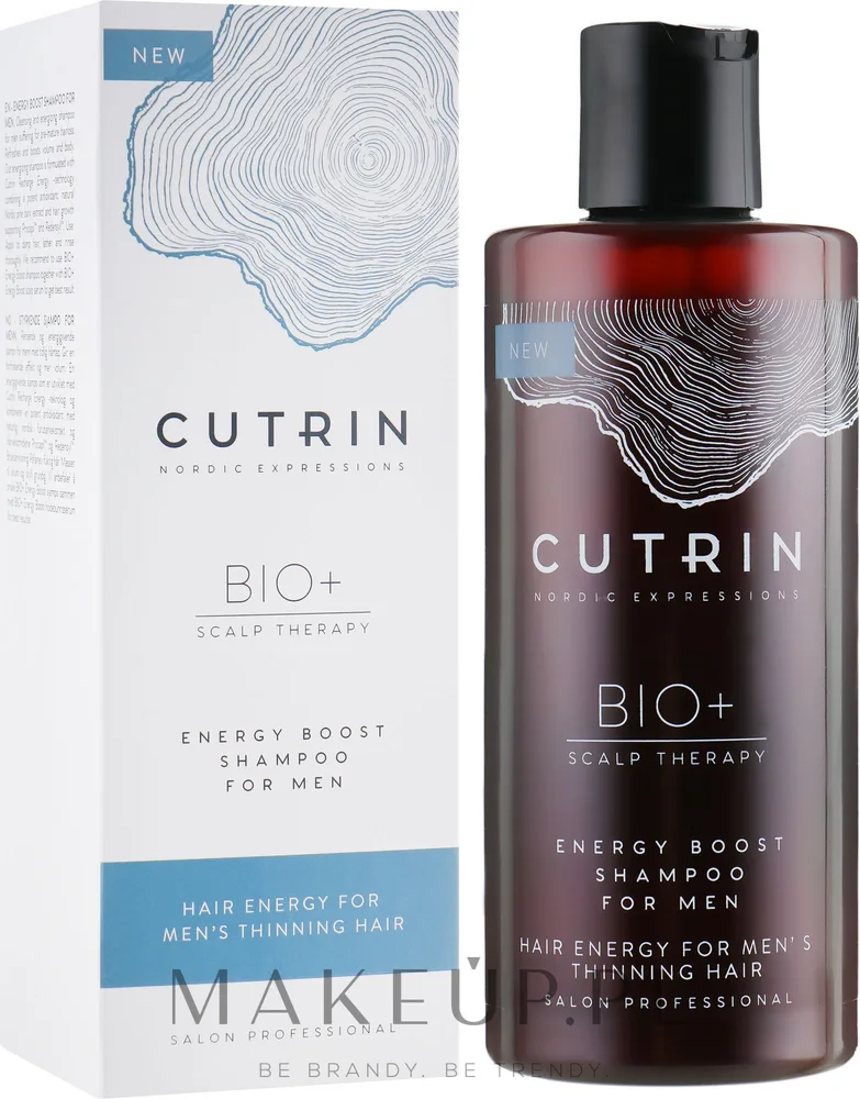 Шампунь Cutrin Bio+ Energy Boost For Men против выпадения волос с биотином и цинком 250 мл