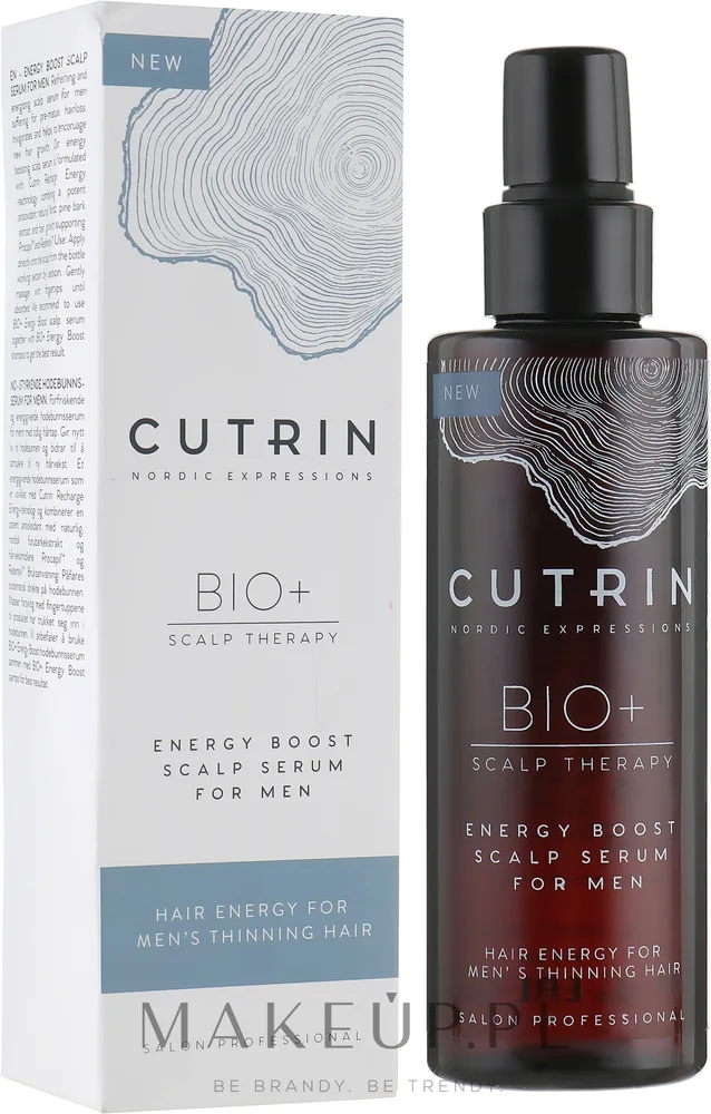 Стимулирующая сыворотка для кожи головы для мужчин Cutrin Bio+ Energy Boost Scalp Serum For Men, 100 мл