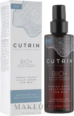 Стимулирующая сыворотка для кожи головы для мужчин Cutrin Bio+ Energy Boost Scalp Serum For Men, 100 мл