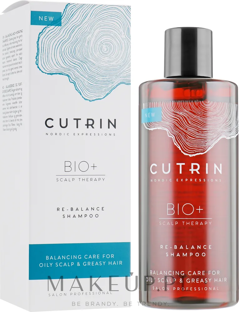 Шампунь Cutrin Bio+ Re-Balance регулирующий с чагой и сельдереем для жирной кожи головы 250 мл