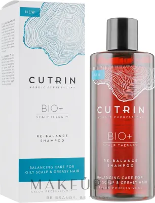 Шампунь Cutrin Bio+ Re-Balance регулирующий с чагой и сельдереем для жирной кожи головы 250 мл