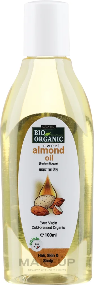 Масло сладкого миндаля Indus Valley Bio Organic Cold Pressed для кожи и волос