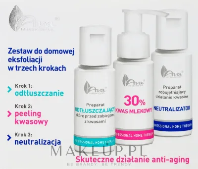 AVA Laboratorium AVA Professional Home Therapy (lot/50 мл + neutr/50 мл + peeling/50 мл) - Набор AVA Professional Home Therapy лосьон нейтрализатор и пилинг с молочной кислотой AHA 3x50 мл