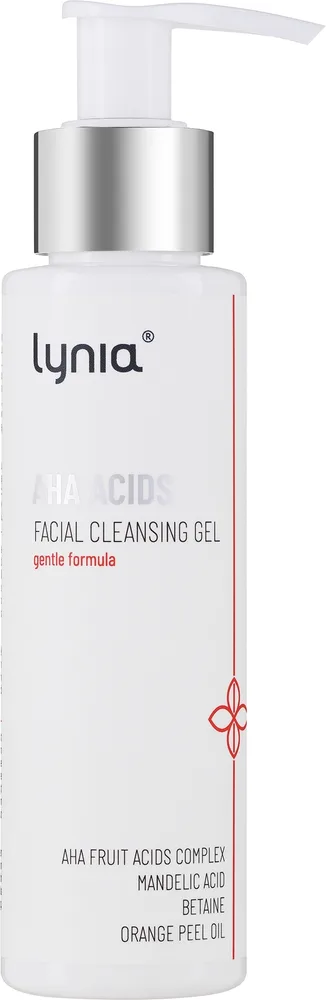 Гель для умывания для лица с кислотами AHA Lynia, 100 мл, Польша