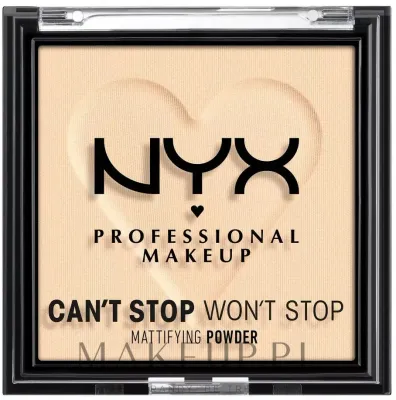 NYX Professional Makeup Matujący puder w kompakcie do twarzy - Матирующая компактная пудра NYX Can't Stop Won't Stop Mattifying для лица, 6 г