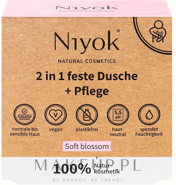 Мыло для рук и тела Niyok 2in1 Soft Flower нежный цветок, 80 г