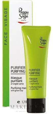 Peggy Sage Purifying Mask With Green Clay — очищающая маска для лица с зелёной глиной, 50 мл