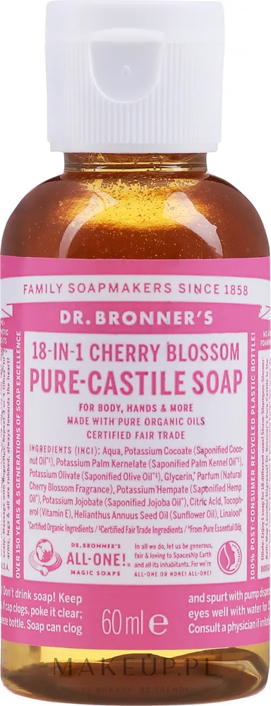 Жидкое мыло Dr. Bronner's 18-in-1 Cherry Blossom вишнёвый цвет, 945 мл