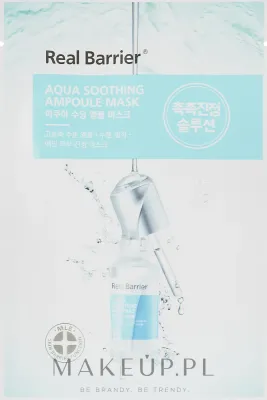 Real Barrier Aqua Soothing Ampoule Mask — успокаивающая ампульная маска для лица, 10 х 28 мл