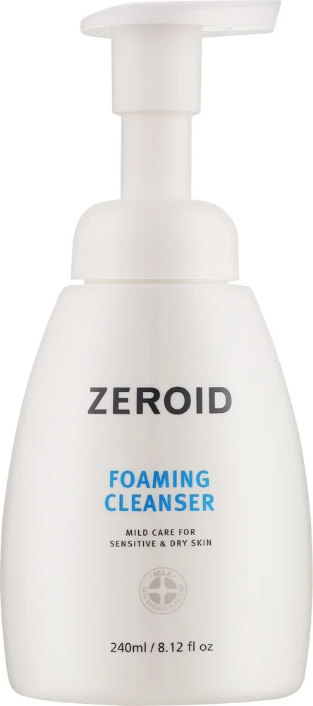 Zeroid Foaming Cleanser гипоаллергенная увлажняющая пенка для умывания сухой и чувствительной кожи 240 мл