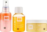 Дорожный набор Hairmed для сухих волос шампунь спрей и маска с кератином и пробиотиком 3x100 мл — фото 1