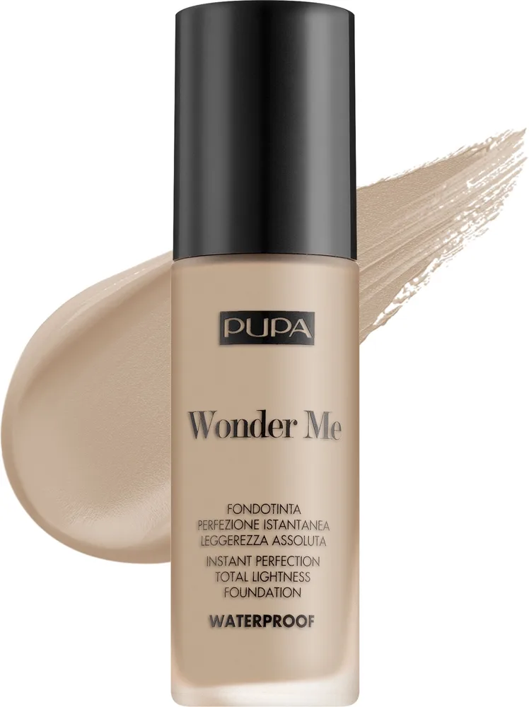 Тональный флюид Pupa Waterproof Wonder Me Fluid Foundation водостойкий, 30 мл, оттенок 010 - Porcelain