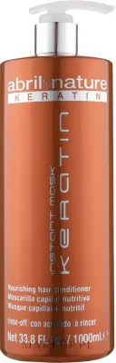 Маска для волос Abril et Nature Keratin увлажняющая, для повреждённых волос, кератин, антистатический эффект, 200 и 1000 мл