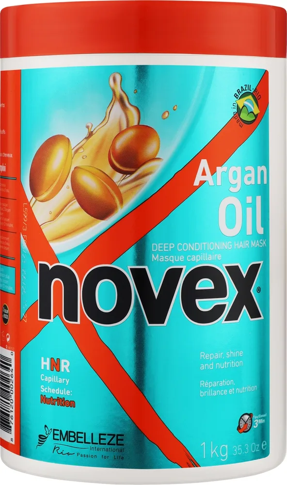 Питательная маска для волос с аргановым маслом Novex Argan Oil Deep Conditioning