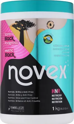 Маска для волос Novex Mystic Black восстанавливающая, для повреждённых волос, масло баобаба, масло ши и сои, 400 мл и 1000 г