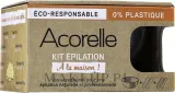 Набор аксессуаров Acorelle для депиляции стальная чаша 2 деревянных шпателя и 2 бумажные полоски — фото 1
