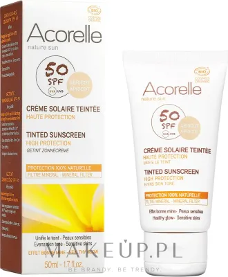Тонирующий солнцезащитный крем для лица Acorelle Nature Sun SPF 50 50 мл