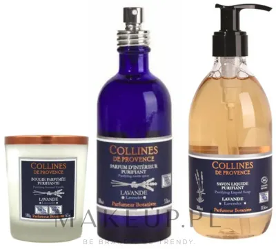 Набор Collines de Provence Lavender жидкое мыло ароматическая свеча и спрей для дома 300+180+100 мл