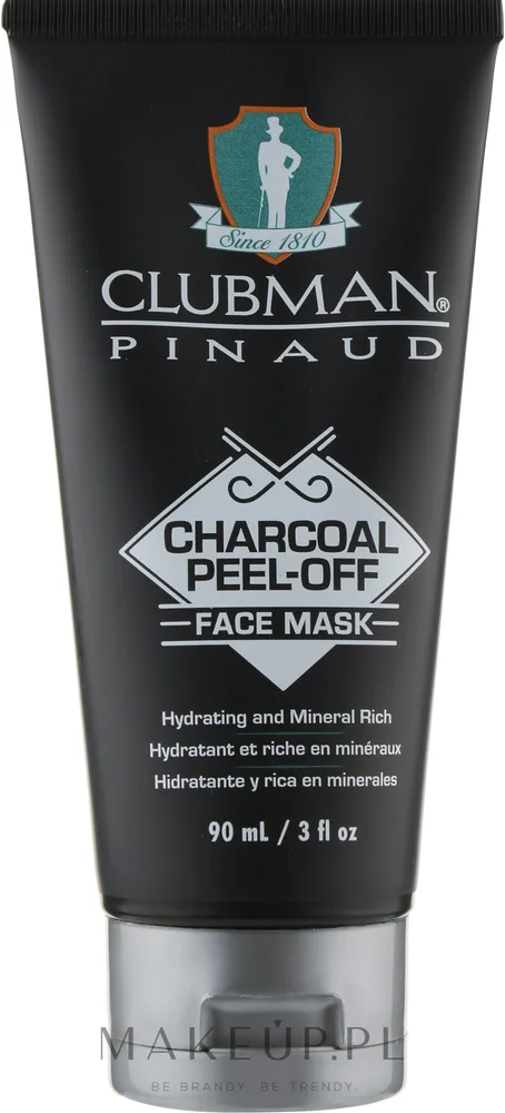 Clubman Pinaud Charcoal Peel-Off Face Mask — очищающая маска-плёнка для лица с древесным углём, 90 мл