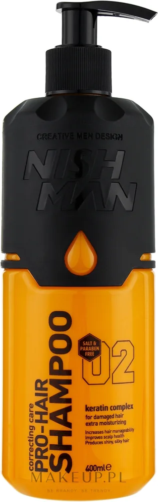 Шампунь Nishman Pro-Hair Shampoo 02 Keratin Complex восстанавливающий с кератином 400 мл
