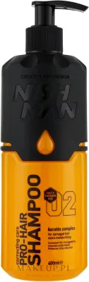 Шампунь Nishman Pro-Hair Shampoo 02 Keratin Complex восстанавливающий с кератином 400 мл